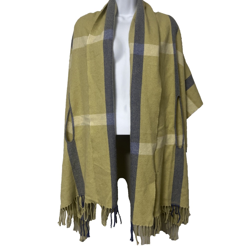 Madewell Wide Plaid Cape Scarf